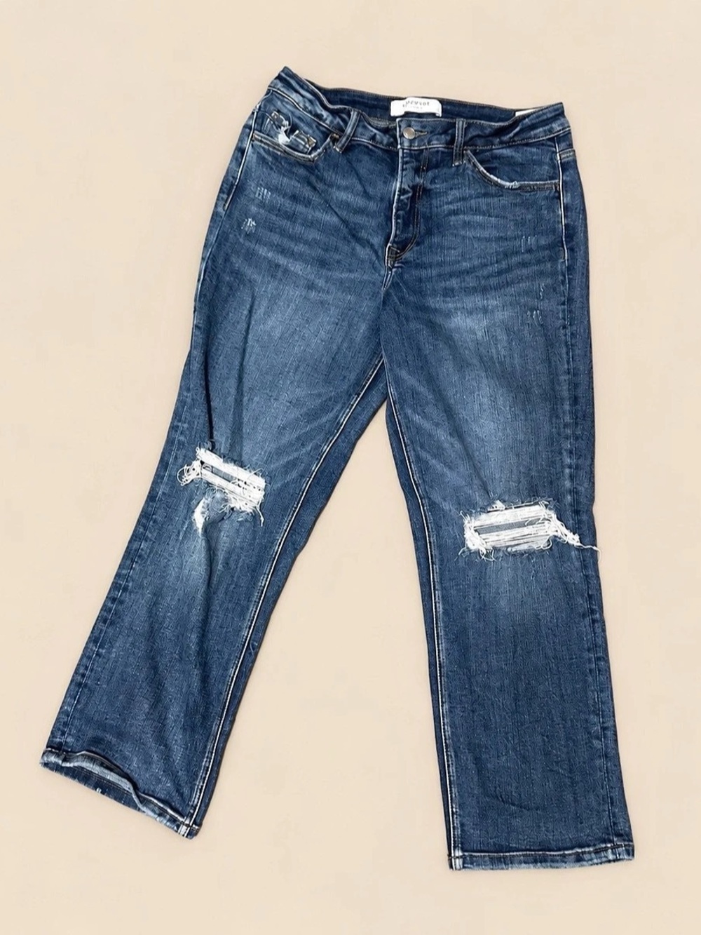 Lovervet Distressed Straight Leg Denim | 90s Indie Grunge Ripped Jeans